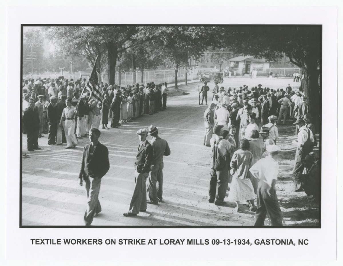 Loray Mills workers on strike, September 13, 1934