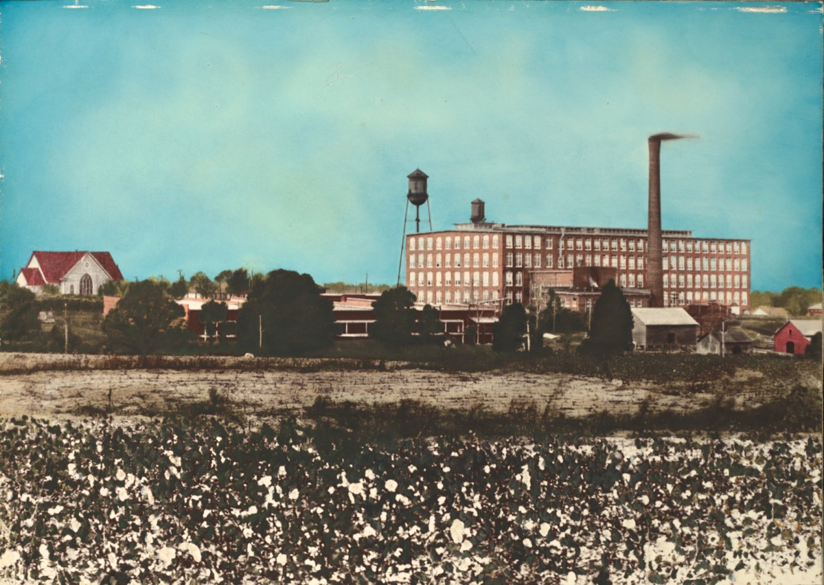 Chiquola Mill, hand-painted photograph, Honea Path, South Carolina