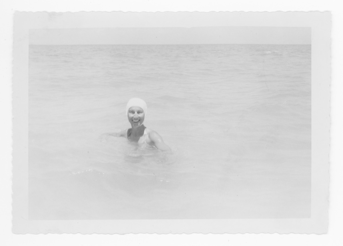 Nonnie in Swim Cap, photographer unknown, silver gelatin print, undated