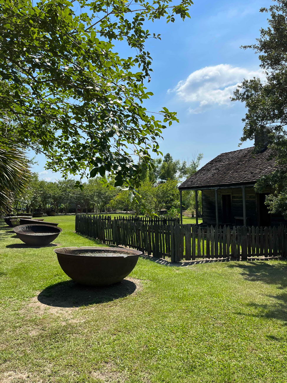 Slave cabins on the Whitney Plantation. Photograph by Maarten Zwiers.