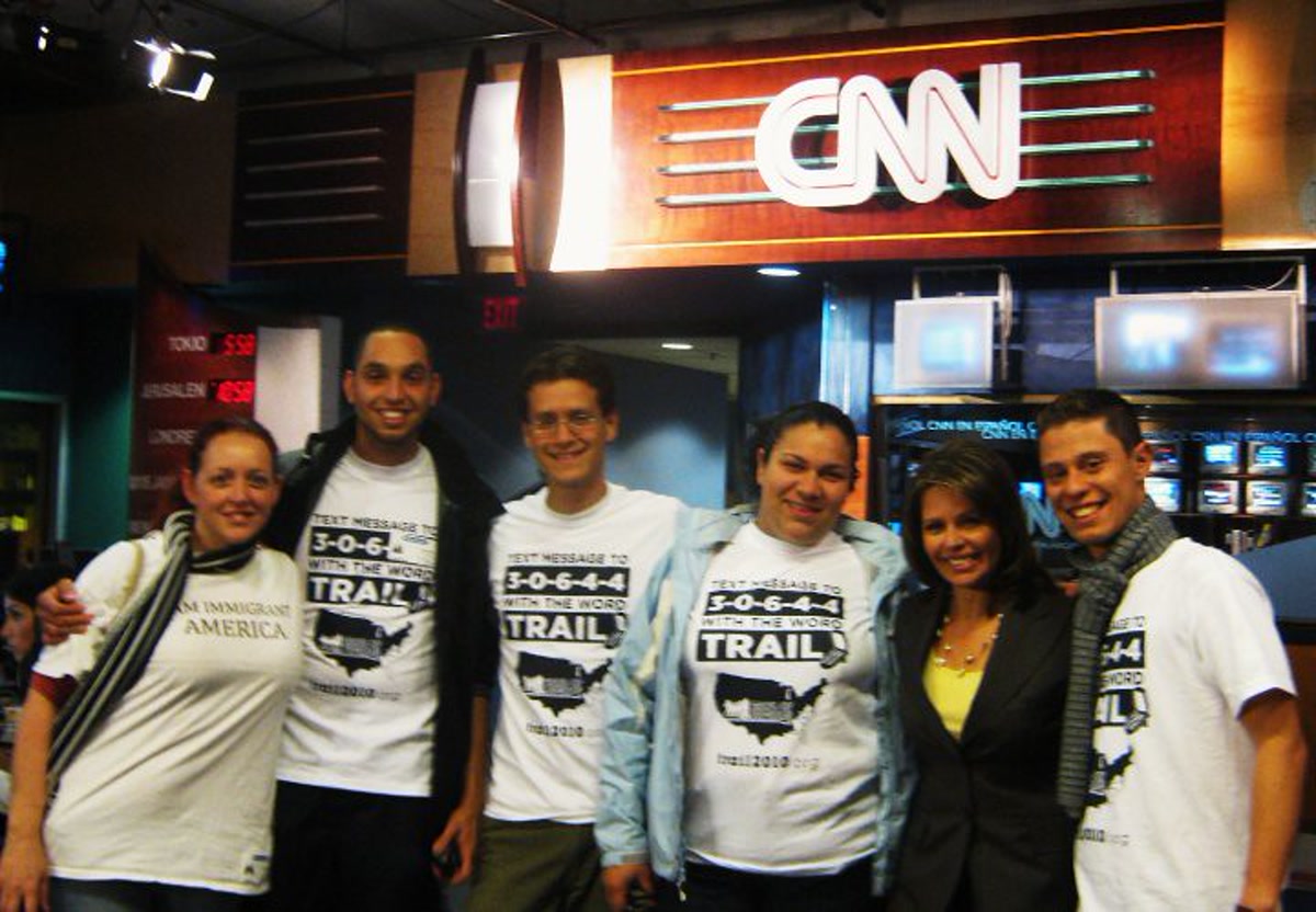 Trail of Dreams organizers visiting CNN for a media appearance.